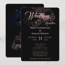 Invitación de boda elegante para una noche de fies