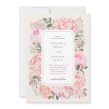 Invitación de Boda Elegante Peonía