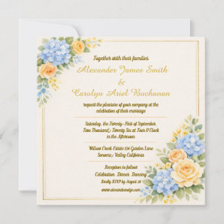 Invitación de Boda Elegante - Personalizable
