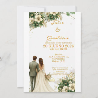 Invitación de boda elegante personalizada