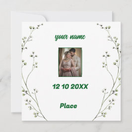 Invitación de Boda Elegante Personalizada