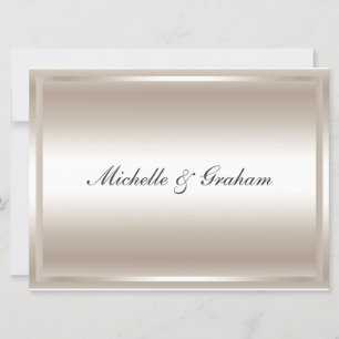 Invitación de Boda Elegante Popular de Plata