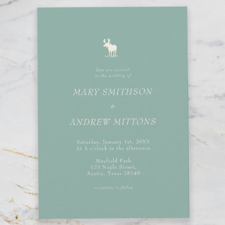 Invitación de boda elegante rústica