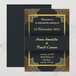 Invitación de Boda Elegante | Tarjeta de Boda Mode