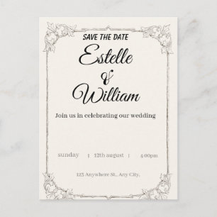 Invitación de Boda Elegante – Un Toque Moderno par