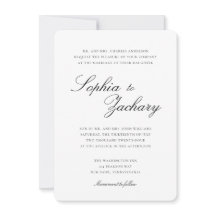Invitación de boda elegante y atemporal