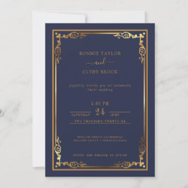 Invitación de boda elegante y con estilo con un to