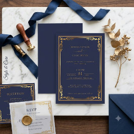 Invitación de boda elegante y con estilo con un to
