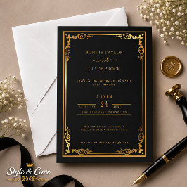 Invitación de boda elegante y con estilo con un to