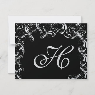 Invitación de Boda Elegante y Fantasía con Remolin