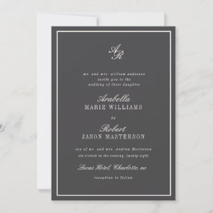 Invitación de boda elegante y lujosa
