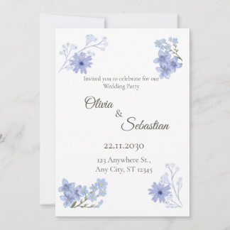 Invitación de boda elegante y minimalista para la