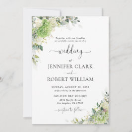 Invitación de Boda Elegantes Hortensias