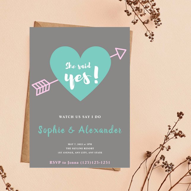 Invitación de Boda Ella Dijo Sí (Subido por el creador)