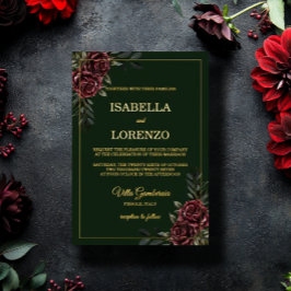 Invitación de Boda Emerald Elegance