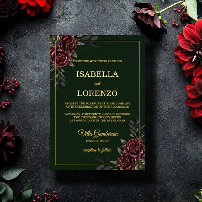 Invitación de Boda Emerald Elegance (Subido por el creador)