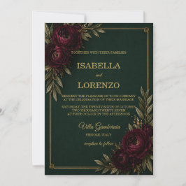 Invitación de Boda Emerald Elegance