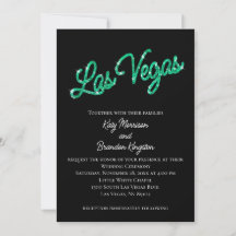 Invitación de boda Emerald Las Vegas Sparkles