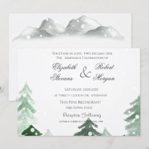 Invitación de Boda en Bosque de Madera