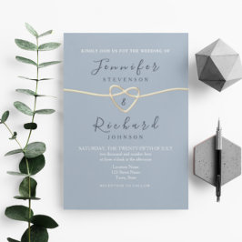 Invitación de boda en caligrafía moderna en azul p