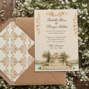 Invitación de boda en destino Lago de Como