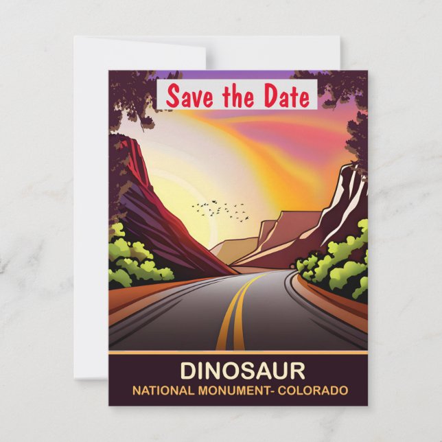 Invitación de boda en Dinosaur National Monument R (Anverso)