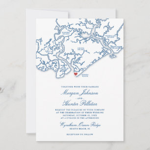 Invitación de boda en Edisto Beach Edisto Island