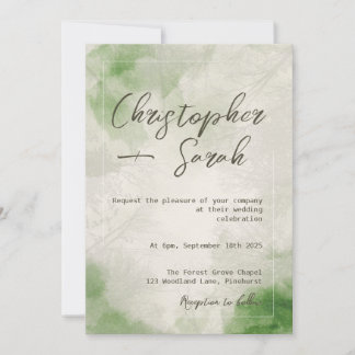 Invitación de boda en el bosque