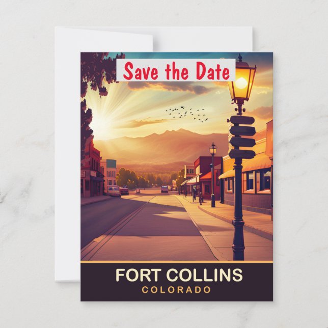 Invitación de boda en el casco antiguo de Fort Col (Anverso)
