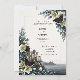 Invitación de boda en el castillo Highland Thistle