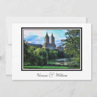 Invitación de boda en el lago Central Park, San Re
