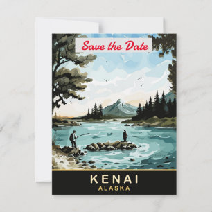 Invitación de boda en el lago de montaña Kenai Ala