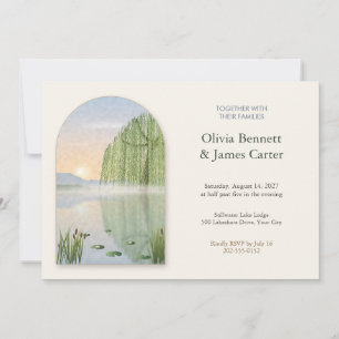 Invitación de boda en el lago Weeping Willow por l