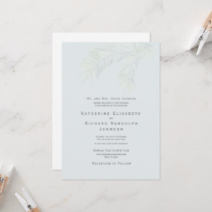Invitación de boda en el lugar Tropical Palm One
