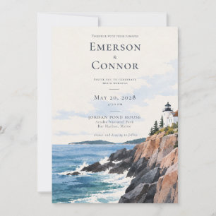 Invitación de boda en el Parque Nacional Acadia
