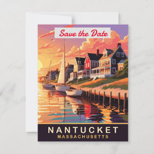 Invitación de boda en el puerto de Nantucket Massa