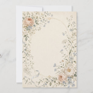 Invitación de boda en elegante estilo francés camp