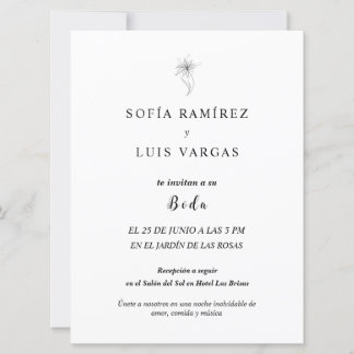 invitación de boda en espanol