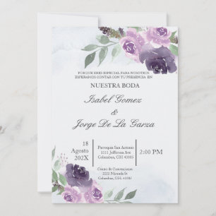 Invitación de boda en espanol