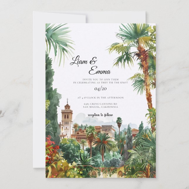 Invitación de boda en español España (Anverso)