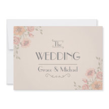 Invitación de Boda en Estilo de Tarjeta Postal con