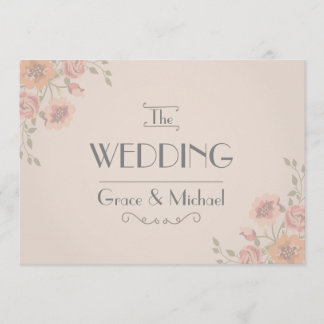 Invitación de Boda en Estilo de Tarjeta Postal con