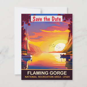 Invitación de boda en Flaming Gorge Utah Harbor