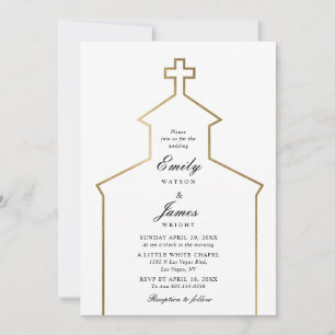 Invitación de Boda en Iglesia Cruz Dorada