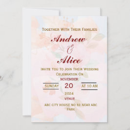 Invitación de Boda en Inglés Moderno