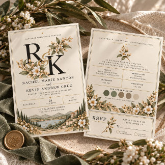 Invitación de boda en jardín botánico