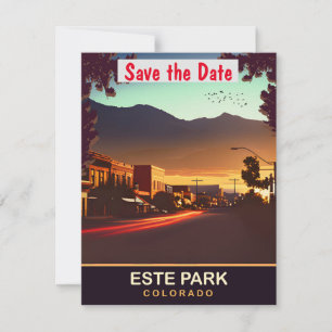 Invitación de boda en la carretera de montaña de E