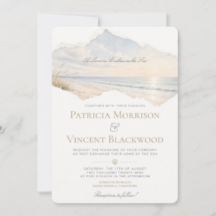 Invitación de boda en la costa
