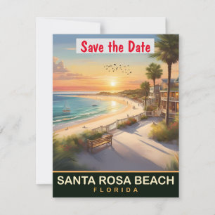 Invitación de boda en la costa de Santa Rosa Beach