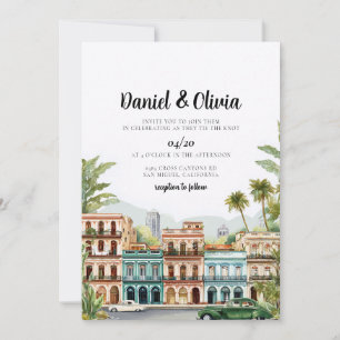 Invitación de boda en La Habana Cuba destino de bo